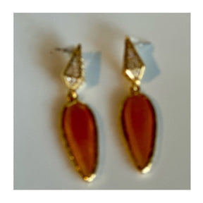 Lola Cat Eye Earrings 18 K Gold Plated