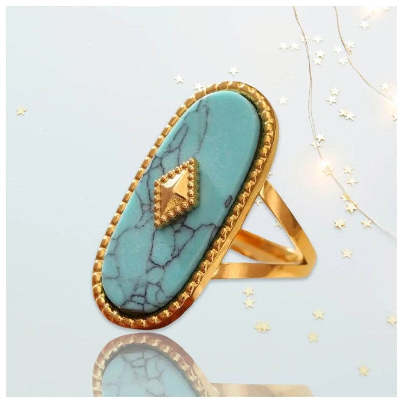 Stella Bohemian Ring 18 K Gold Plated