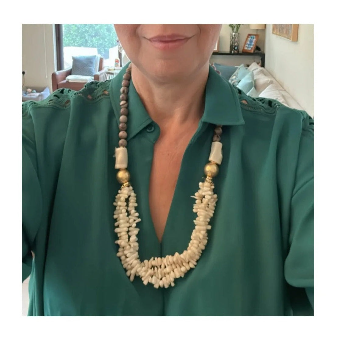 Suzy Treasures of the Sea - Long Coral Necklace - Penelope Made This 
