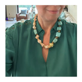 Victoria Gemstone Necklace - Choker Turquoise - Penelope Made This 