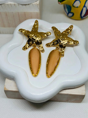 Agatha Star Fish Cat Eye Earrings - Penelope Made This 