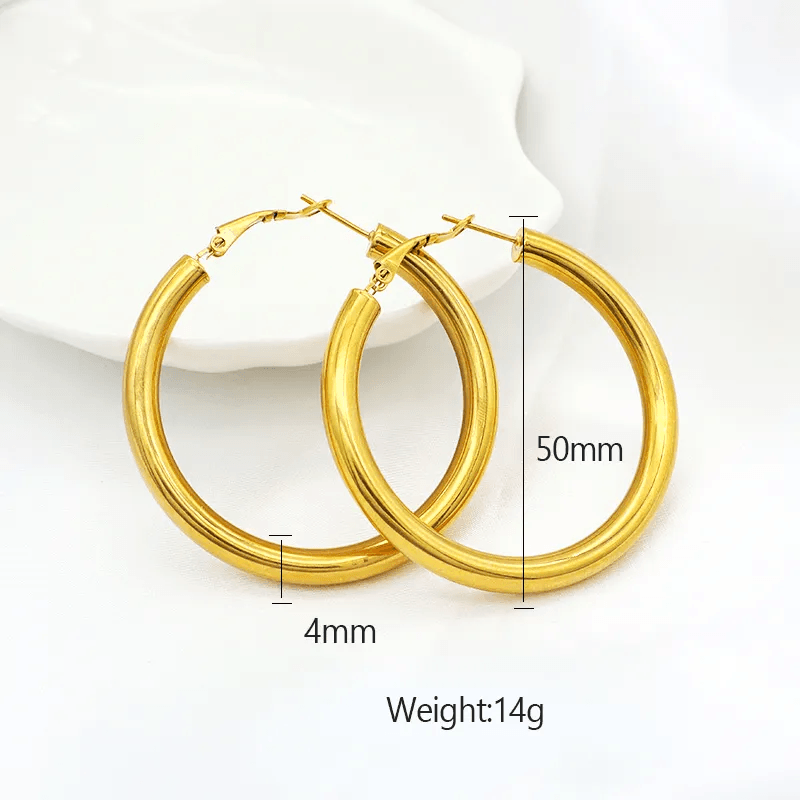 Agatha Wire Loop Earrings | 18K Gold Plated | Rhodium Plated| Hypoallergenic | Nickel Free - Penelope Made This Inc.