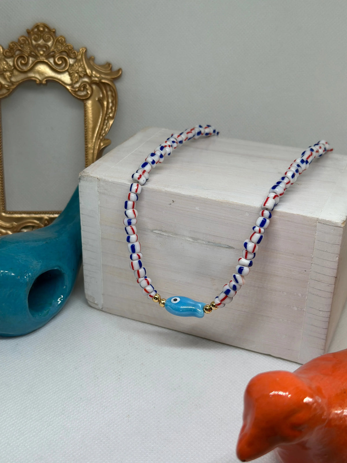 Anna Glass Beads Necklace Venetian Fish - Penelope Made This 