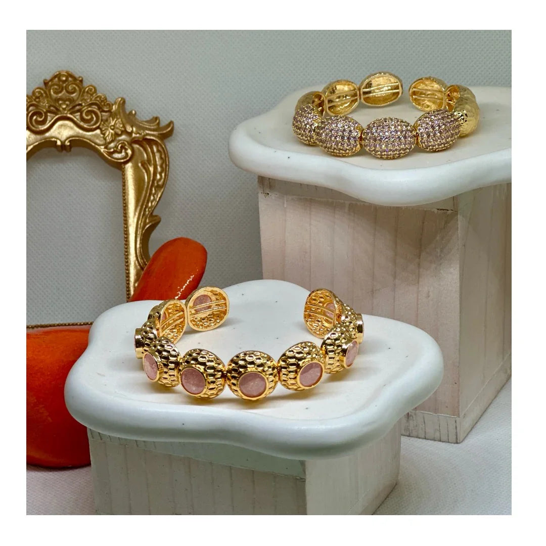 Anne 22K Cuff Bracelets | Gold Plated - Penelope Made This 