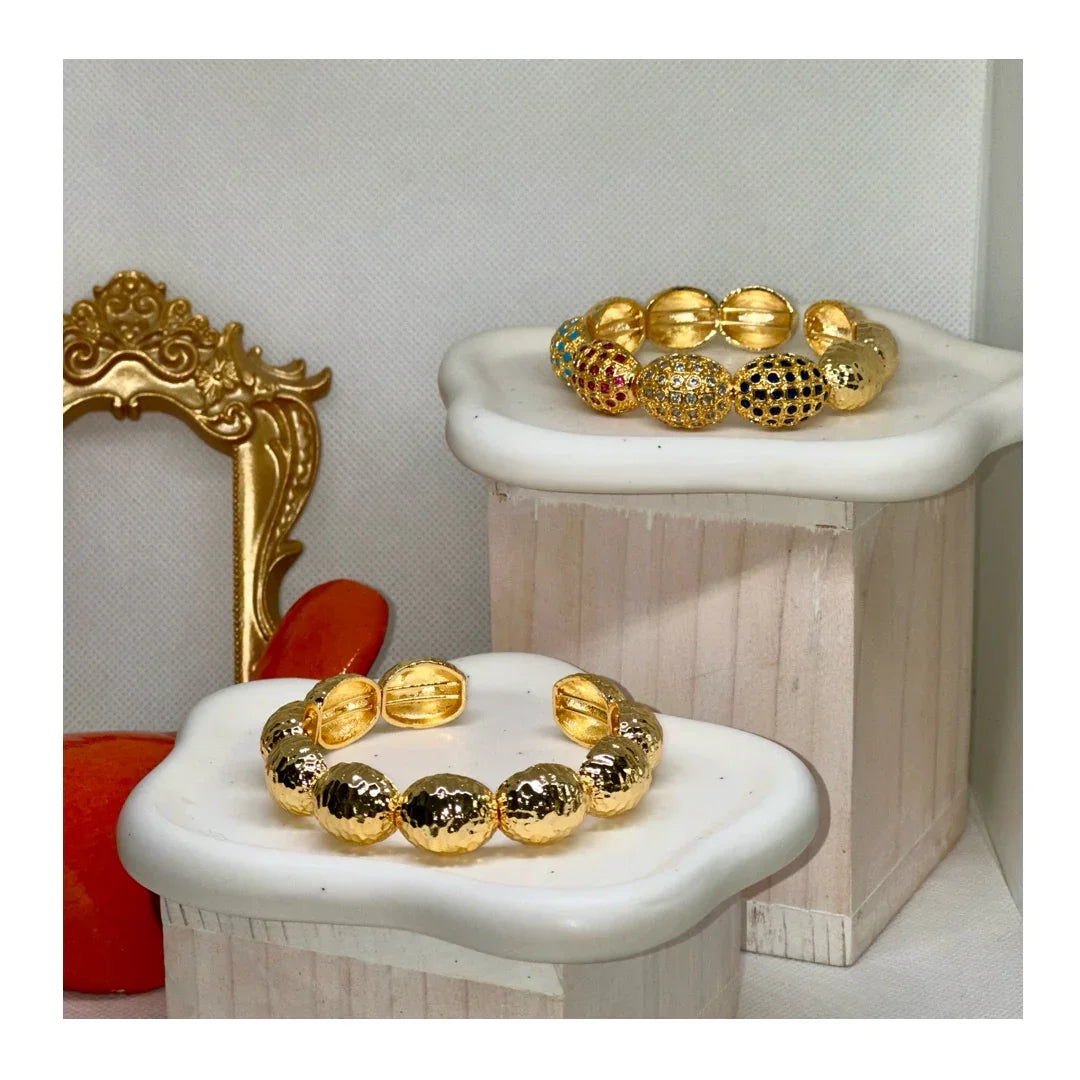 Anne 22K Cuff Bracelets | Gold Plated - Penelope Made This 