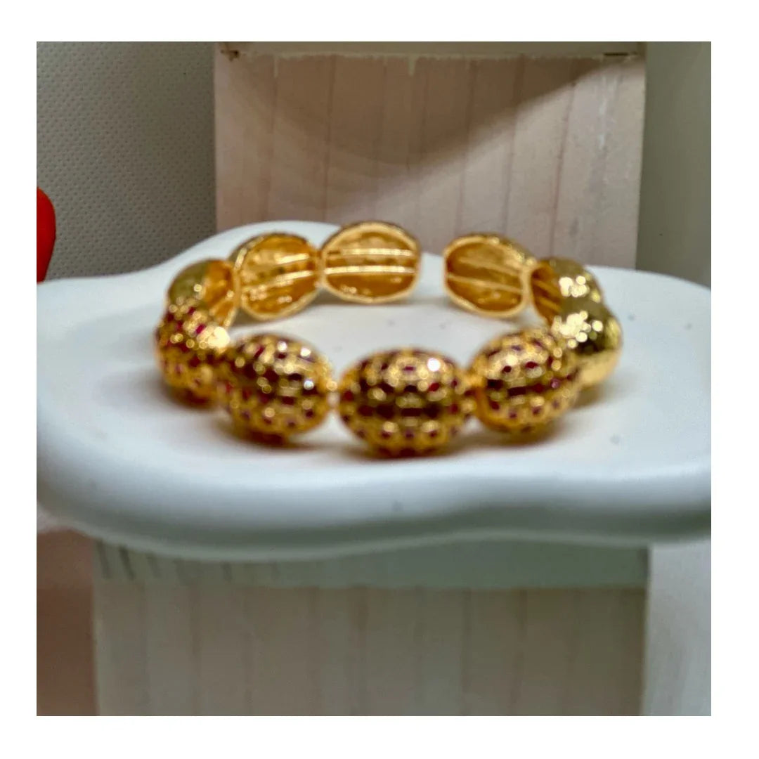 Anne 22K Cuff Bracelets | Gold Plated - Penelope Made This 