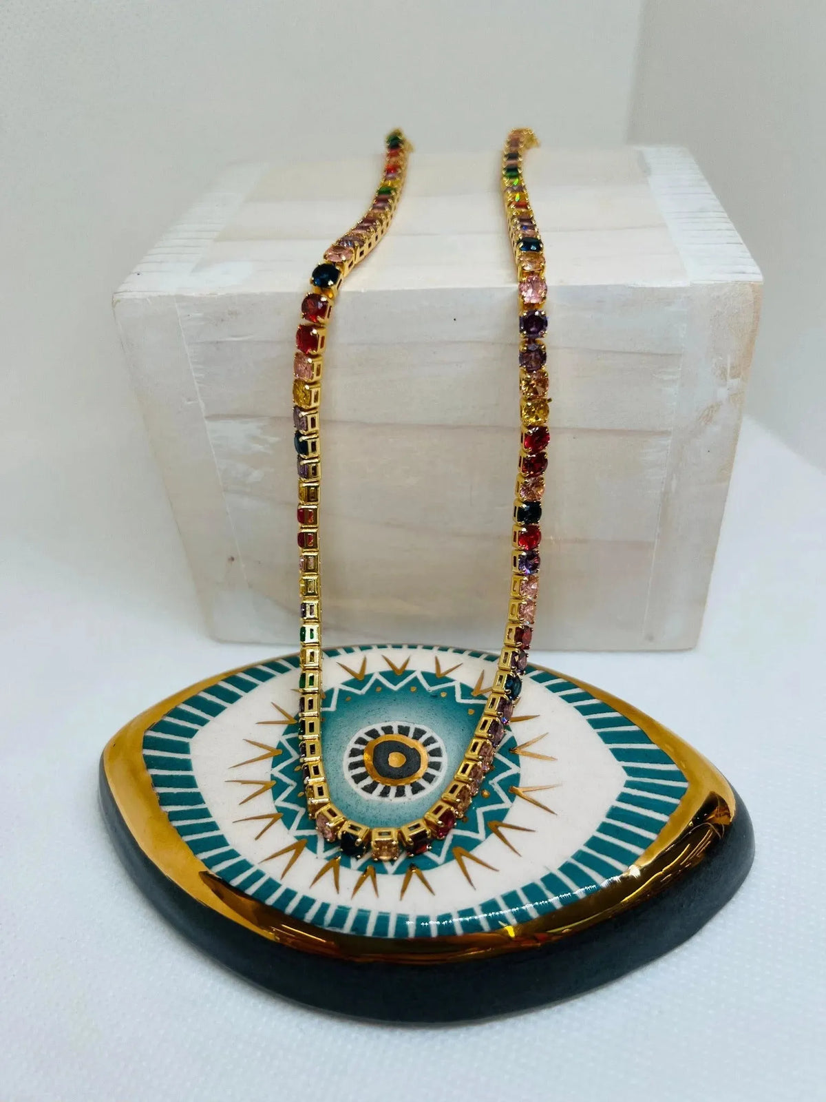 Anne Cubic Zirconia Tennis Necklace - Penelope Made This 