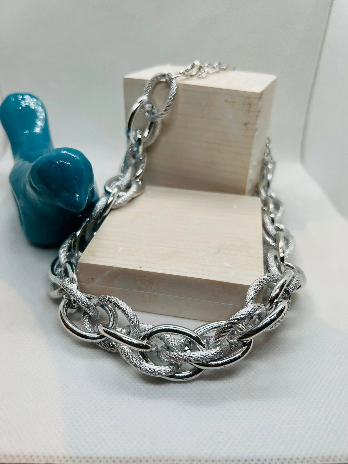 Anne Rhodium Plated Chunky Necklace - Penelope Made This 