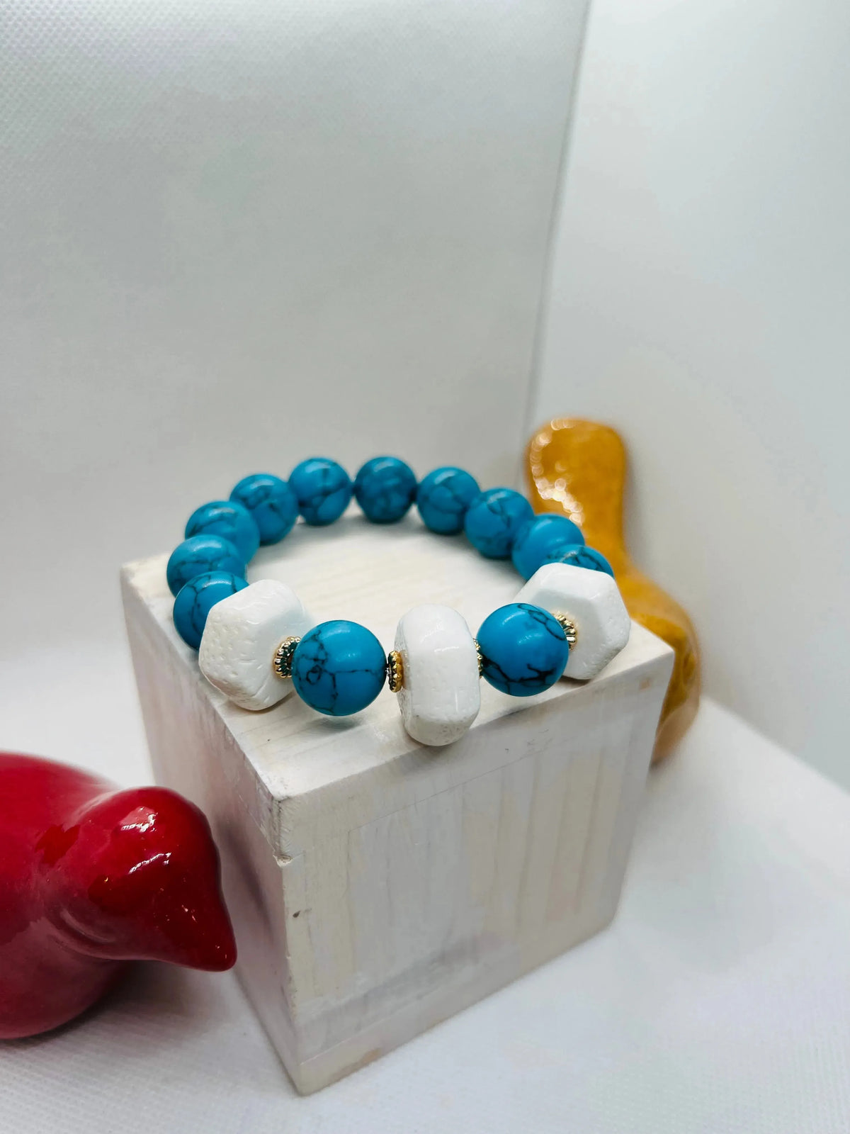 Chloe Dark Turquoise Gemstones Bracelets - Penelope Made This 