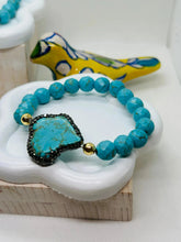 Chloe Turquoise w Agate Bracelet - Penelope Made This 