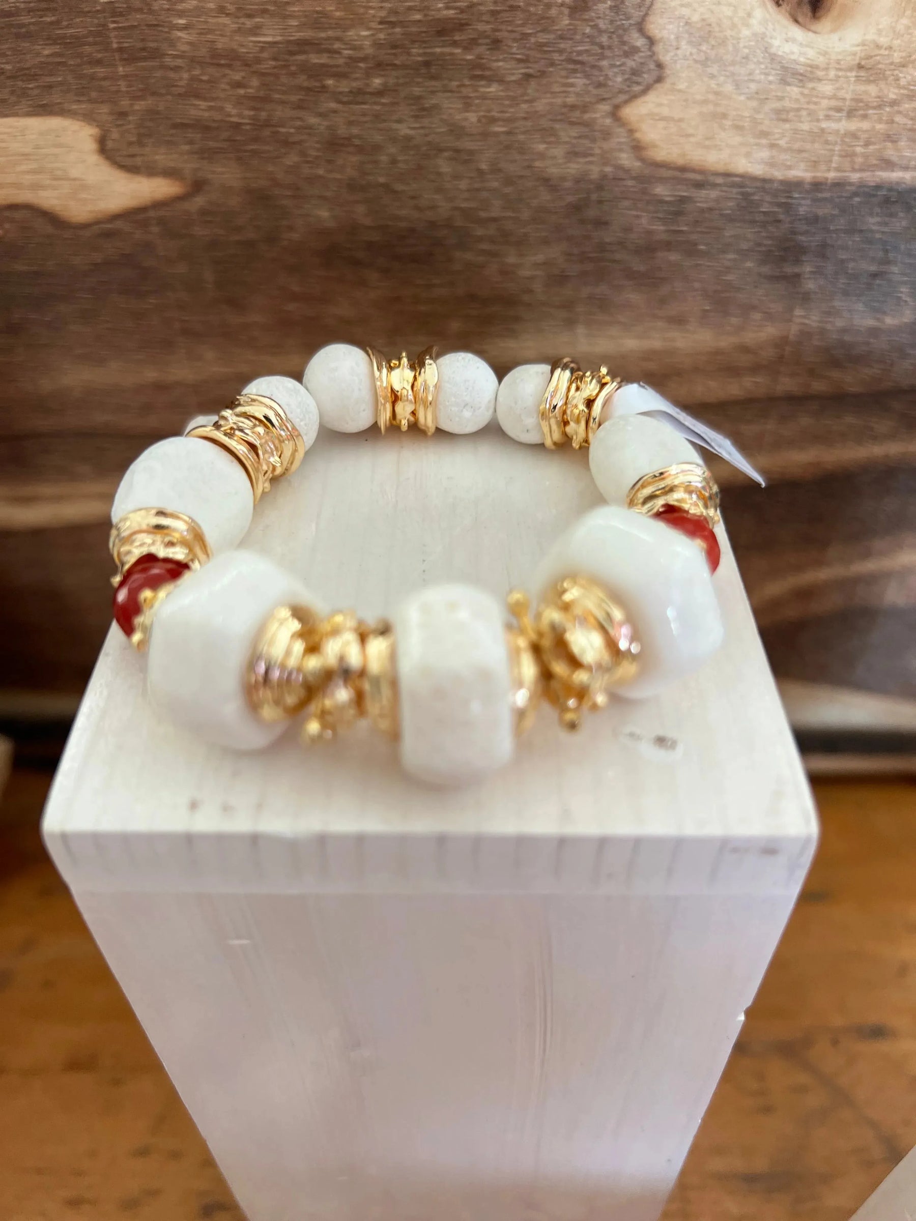 Chloe White Marble e Agate Bracelet - Penelope Made This 