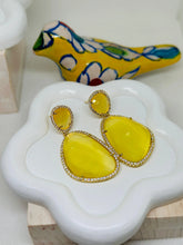 Helena Yellow Dangling Crystal Earrings - Penelope Made This 