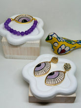 Iris Hand-Painted Ceramic Earring and Necklace Set - Penelope Made This 