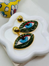 Iris Hand-Painted Ceramic Earrings - Penelope Made This 