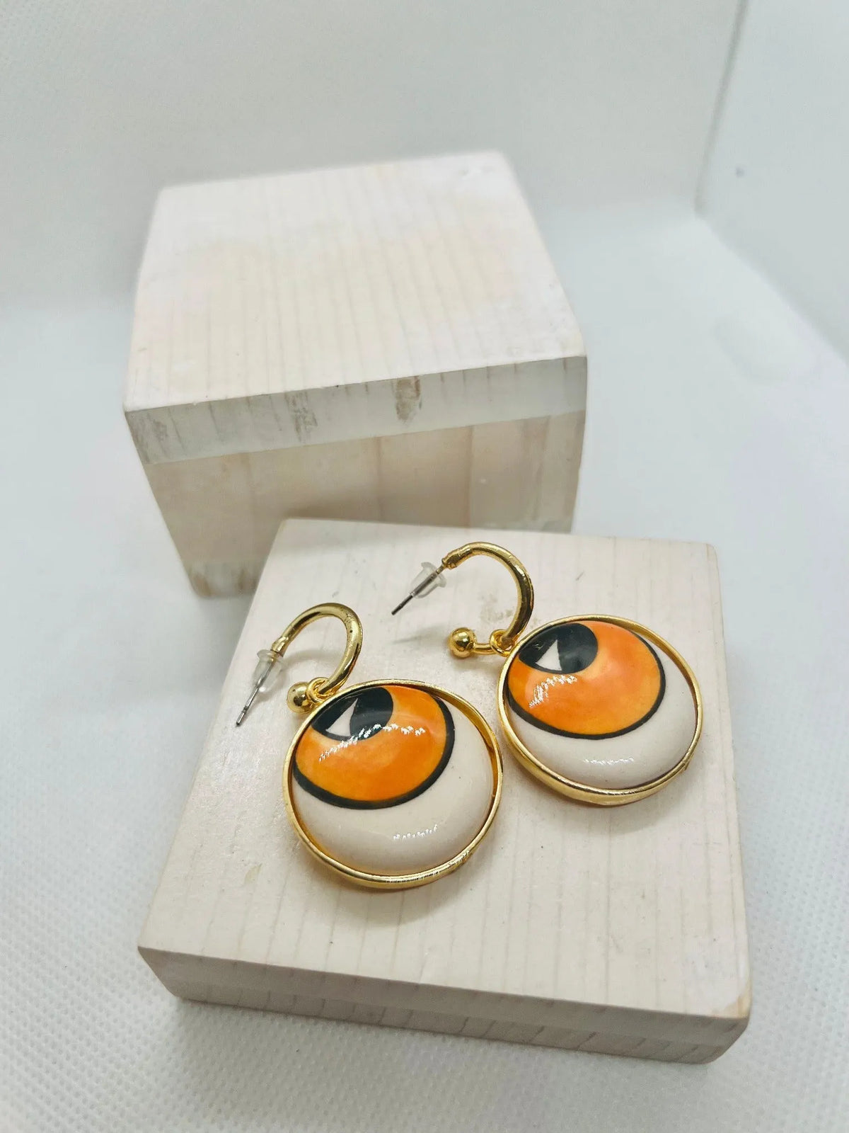 Jan Hand Painted Ceramic Earrings - Penelope Made This 