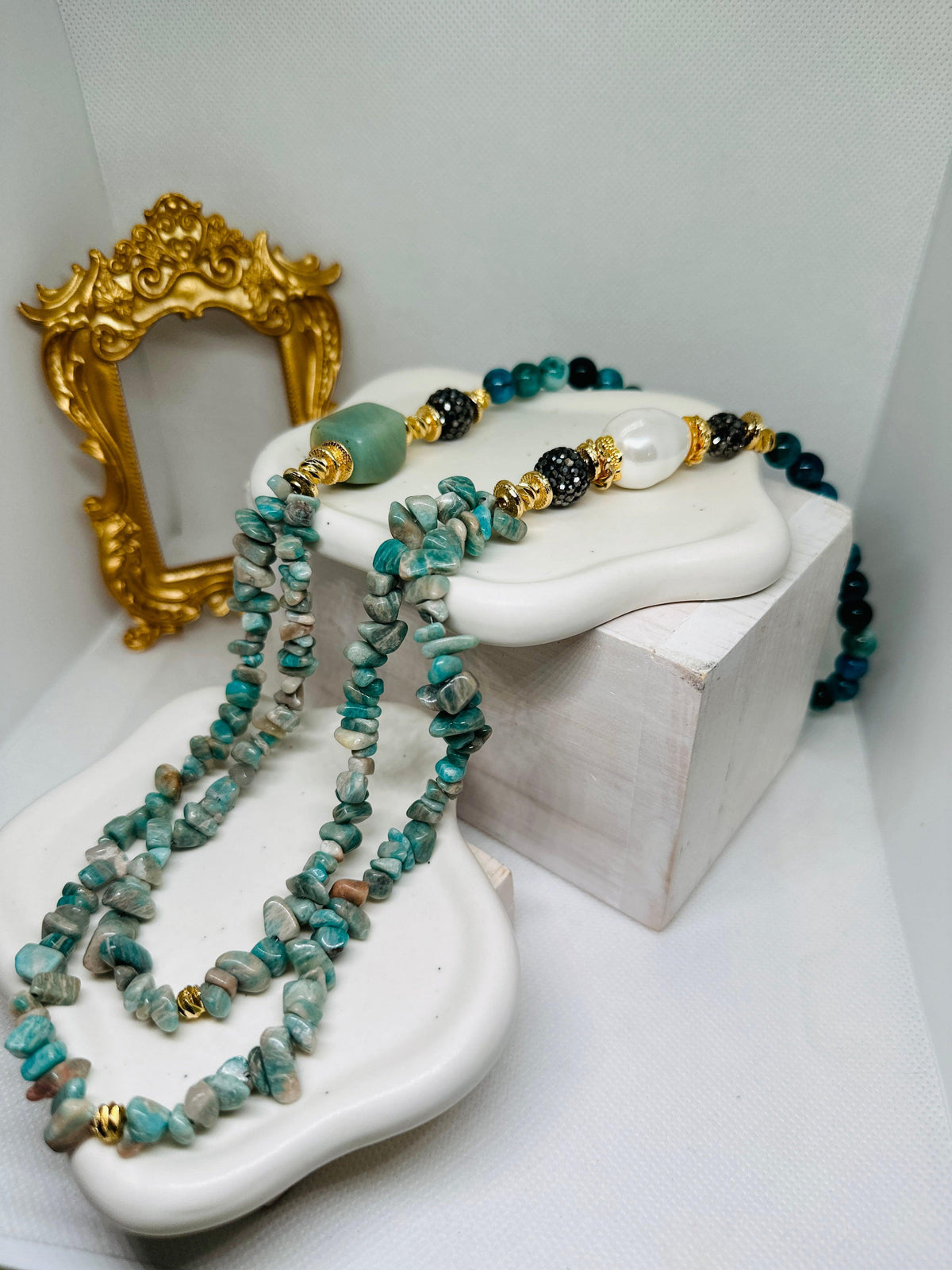 Joelle Long Turquoise Necklace - Penelope Made This 