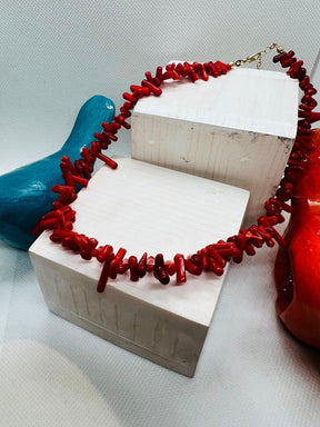 Coral Stones Necklace عقد، قلادة - Penelope Made This