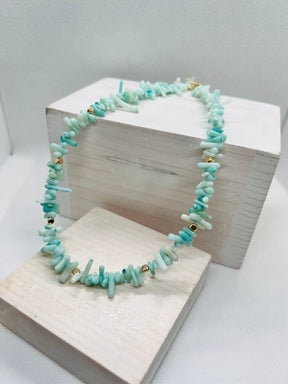 Coral Stones Necklace عقد، قلادة - Penelope Made This
