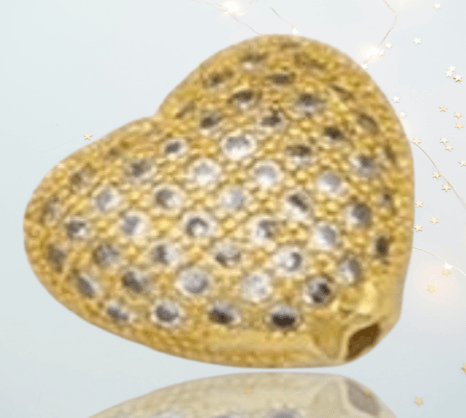 Soteria Bracelet | Brass Beads| Elastic Band |Zirconia Charm - Penelope Made This Inc.
