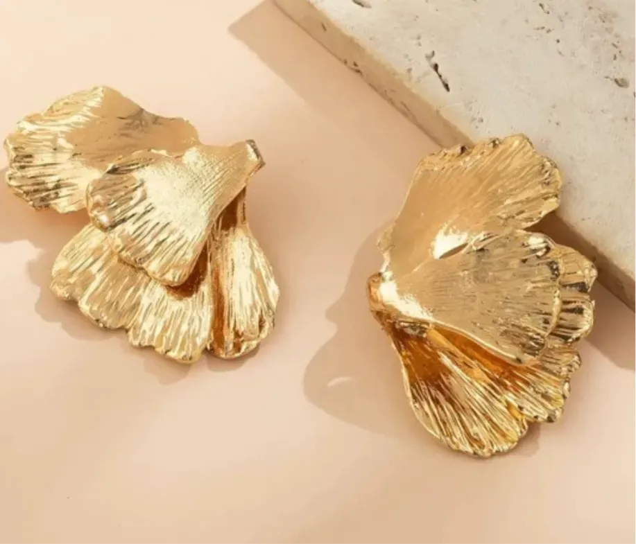 Taylor Vintage XL Gold Leaf Earrings - Penelope Made This 