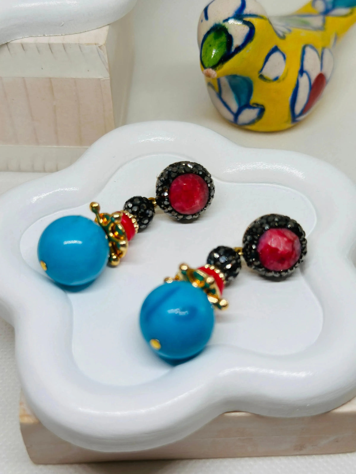 Zola Turquoise Fashion Earrings - Penelope Made This 